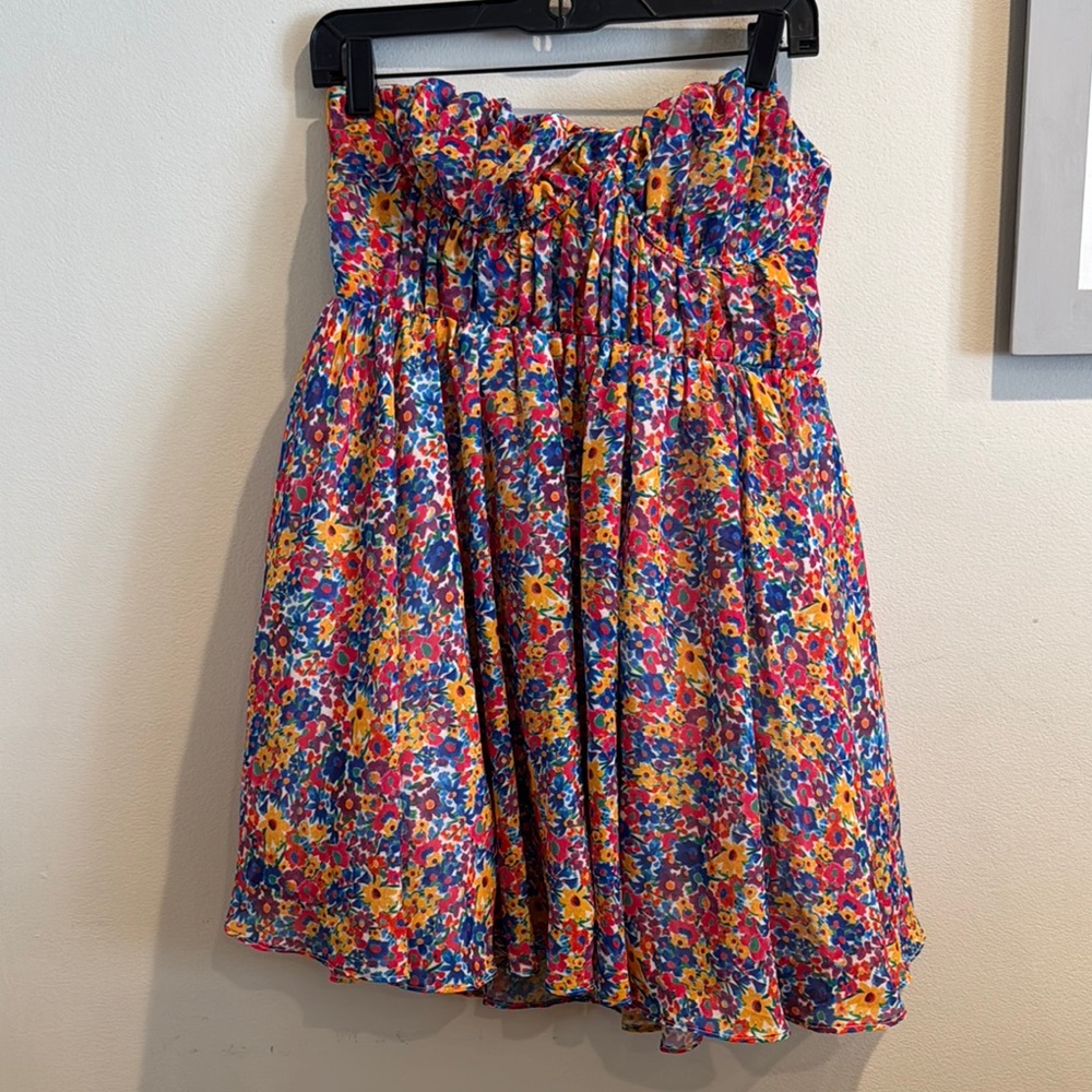 NWT For Love & Lemons Sasha Strapless Mini Dress‎ Large - Picture 3 of 9